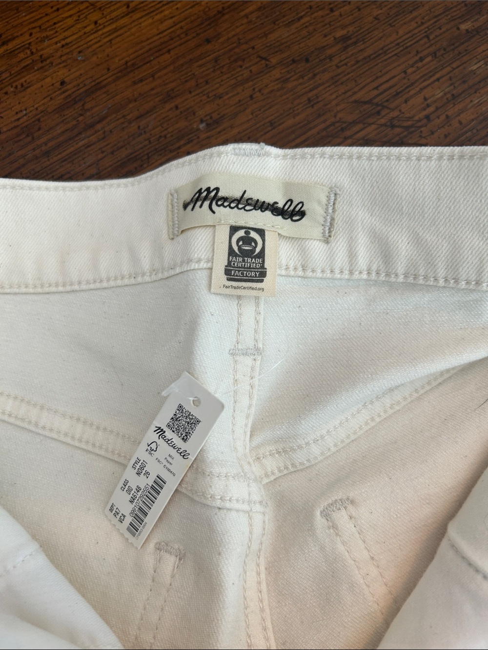 Madewell The Perfect VTG Wide-Leg Crop Jean in Off-White NWT 26 - Picture 7 of 9